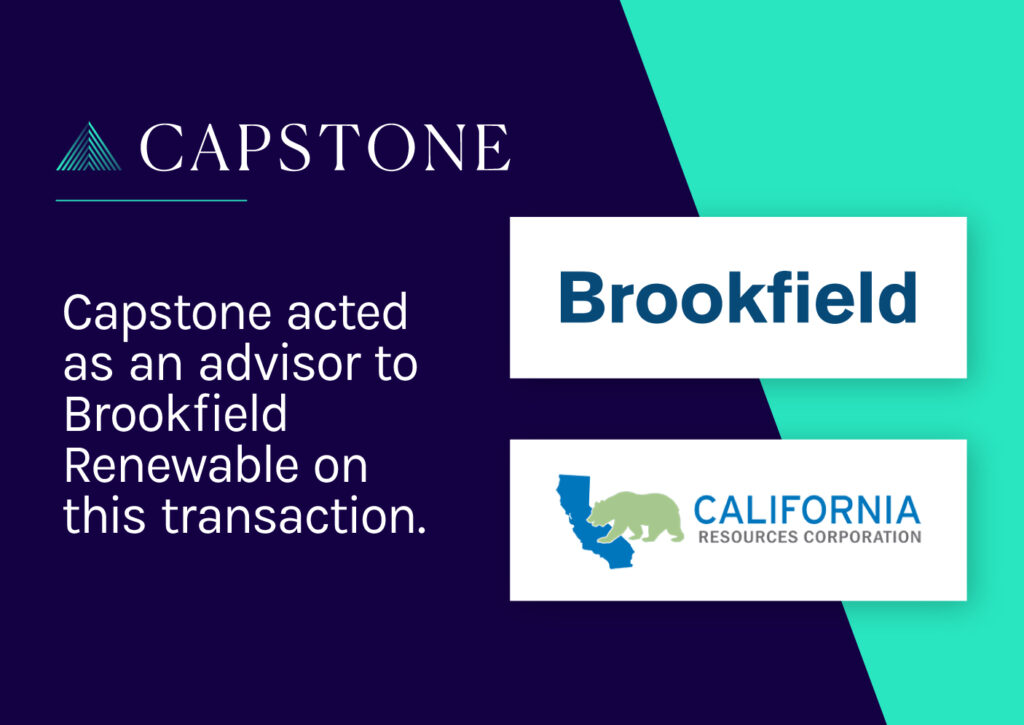Brookfield Renewable Forms a Joint Venture with California Resources Corp.