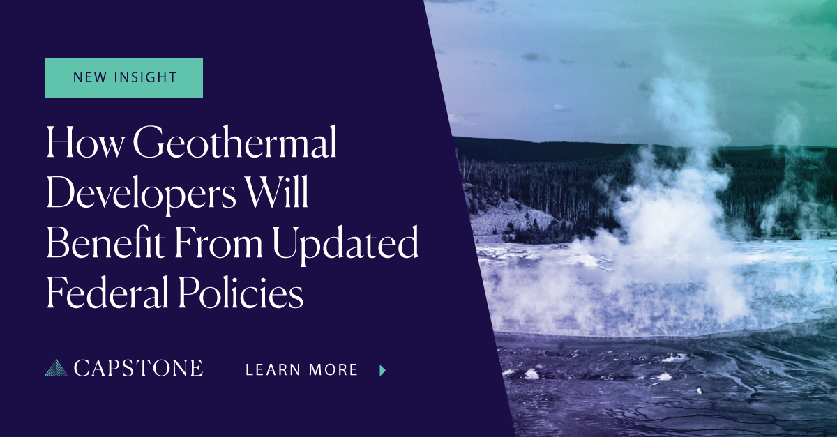 How Geothermal Developers Will Benefit From Updated Federal Policies ...